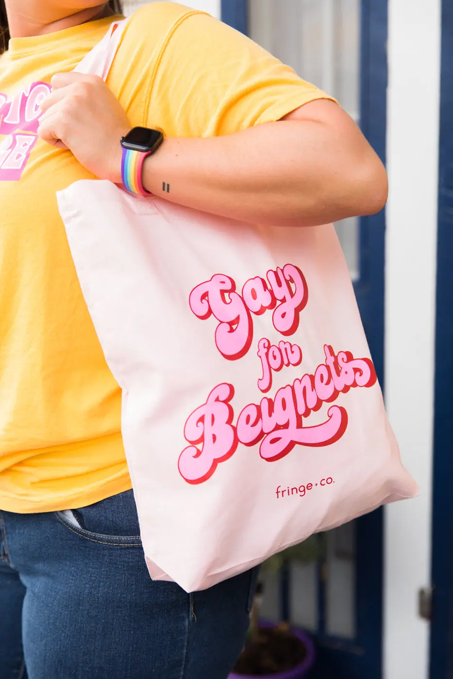 Gay For Beignets Tote Bag - Image 7