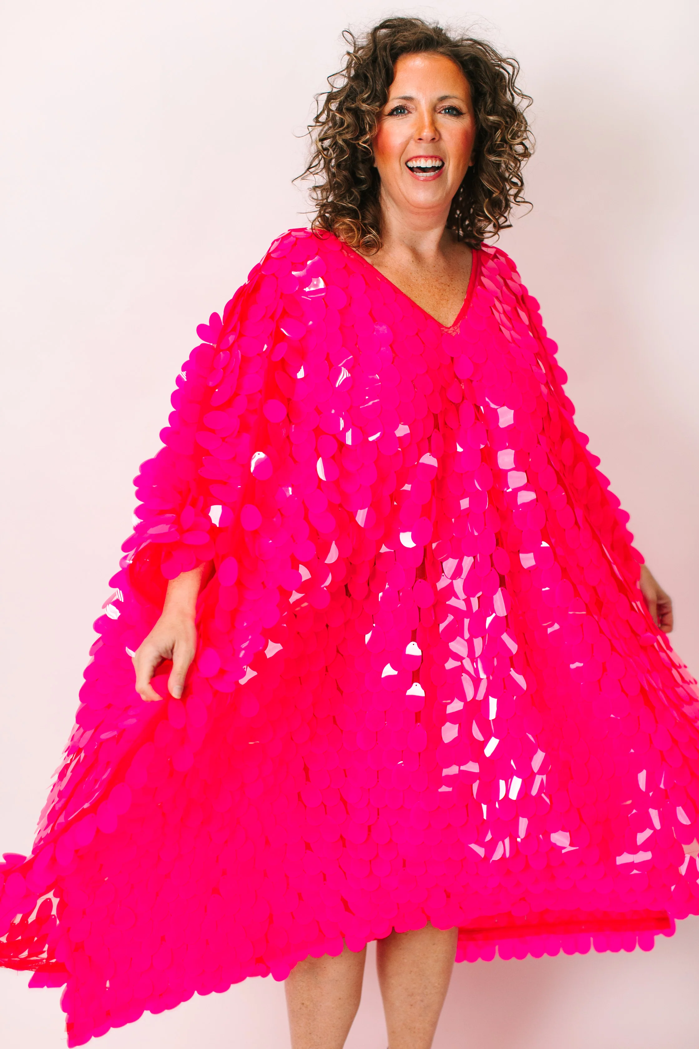 Pink Jumbo Paillette Mid Caftan - Image 7